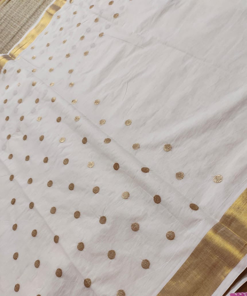 Kerala Cotton polka saree