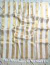 Pure authentic mul cotton saree with zari stripes all over