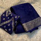 Soft viscous chinon silk with self weaving
