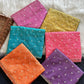 Beautiful kota doria saree with white buti weaving and scalloped border