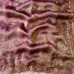 Tissue silk saree with handwork borders and velvet blouse