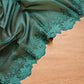 Pure organza silk saree with embroidery scallop border