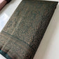 Pure khaddi handloom crepe chiffon antique brocade saree