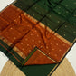 Pure Maheshwari silk cotton sarees with small border and buttis - contrast pallu and blouse