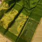 Pure Maheshwari silk cotton saree - small border zari stripes