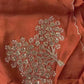 Pure munga silk ombré shaded saree with zardosi work