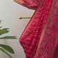 Banarasi semi Katan georgette saree with bandhini prints