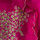 Pure munga silk ombré shaded saree with zardosi work