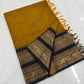 Premium pure kanchi cotton saree with beautiful double border
